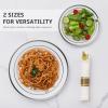 imageAOZITA 200 Pieces Gold Plastic Plates for Party Heavy Duty Disposable Plates  100 Plastic Dinner Plates and 100 Salad Plates for Party WeddingSilver