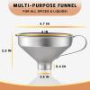 imageAozita 188 Stainless Steel Spice Funnel with Handle for Spice Jars  Professional Grade Kitchen Tools