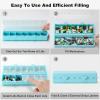 imageFoldable ampamp Dual Protection Weekly Pill Organizer 2 Times A Day with Etched Labels AM PM 7 Day Medicine Container Box Large Portable Week Travel Pill Case for Daily Medication Vitamin  PinkSky Blue
