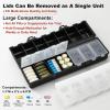 imageFoldable ampamp Dual Protection Weekly Pill Organizer 2 Times A Day with Etched Labels AM PM 7 Day Medicine Container Box Large Portable Week Travel Pill Case for Daily Medication Vitamin  PinkBlack