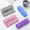 imageFoldable ampamp Dual Protection Weekly Pill Organizer 2 Times A Day with Etched Labels AM PM 7 Day Medicine Container Box Large Portable Week Travel Pill Case for Daily Medication Vitamin  PinkClear Pink