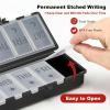 imageFoldable ampamp Dual Protection Weekly Pill Organizer 2 Times A Day with Etched Labels AM PM 7 Day Medicine Container Box Large Portable Week Travel Pill Case for Daily Medication Vitamin  PinkBlack