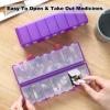 imageFoldable ampamp Dual Protection Weekly Pill Organizer 2 Times A Day with Etched Labels AM PM 7 Day Medicine Container Box Large Portable Week Travel Pill Case for Daily Medication Vitamin  PinkClear Purple