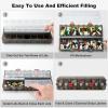 imageFoldable ampamp Dual Protection Weekly Pill Organizer 2 Times A Day with Etched Labels AM PM 7 Day Medicine Container Box Large Portable Week Travel Pill Case for Daily Medication Vitamin  PinkClear Black