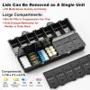 imageFoldable ampamp Dual Protection Weekly Pill Organizer 2 Times A Day with Etched Labels AM PM 7 Day Medicine Container Box Large Portable Week Travel Pill Case for Daily Medication Vitamin  PinkAll Black