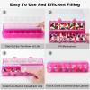 imageFoldable ampamp Dual Protection Weekly Pill Organizer 2 Times A Day with Etched Labels AM PM 7 Day Medicine Container Box Large Portable Week Travel Pill Case for Daily Medication Vitamin  PinkClear Pink
