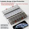 imageFoldable ampamp Dual Protection Weekly Pill Organizer 2 Times A Day with Etched Labels AM PM 7 Day Medicine Container Box Large Portable Week Travel Pill Case for Daily Medication Vitamin  PinkClear Black