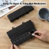 imageFoldable ampamp Dual Protection Weekly Pill Organizer 2 Times A Day with Etched Labels AM PM 7 Day Medicine Container Box Large Portable Week Travel Pill Case for Daily Medication Vitamin  PinkAll Black