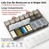 imageFoldable ampamp Dual Protection Weekly Pill Organizer 2 Times A Day with Etched Labels AM PM 7 Day Medicine Container Box Large Portable Week Travel Pill Case for Daily Medication Vitamin  PinkClear Black