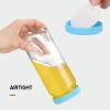 image 8 Pack  Glass Juicing Bottles with 2 Straws ampamp 2 Lids w Hole 16 OZ Travel Drinking Jars Water Cups with White Airtight Lids Reusable Tall Mason Jar for Juice Bubble Tea Smoothie Tea KombuchaStyle3Colored Lids