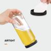 image 8 Pack  Glass Juicing Bottles with 2 Straws ampamp 2 Lids w Hole 16 OZ Travel Drinking Jars Water Cups with White Airtight Lids Reusable Tall Mason Jar for Juice Bubble Tea Smoothie Tea KombuchaStyle2Black Lids