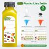 image12 Pack 12 OZ Reusable Plastic Juice Bottles with Caps Plus 12 Labels ampamp 2 Silicone Funnels  Clear Juicing Bottles for Juice Smoothies Ginger Tea Coffee  Food Grade ampamp Leakproof Travel Bottles