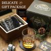 image40th Birthday Gifts for Men Whiskey Glass Set  40th Birthday Decorations Party Supplies  40 Year Anniversary Bday Gifts Ideas for Him Dad Husband Friends  Wood Box ampamp Whiskey Stones ampamp CoasterRetirement