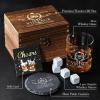image40th Birthday Gifts for Men Whiskey Glass Set  40th Birthday Decorations Party Supplies  40 Year Anniversary Bday Gifts Ideas for Him Dad Husband Friends  Wood Box ampamp Whiskey Stones ampamp Coaster40th