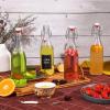 image8 Set 16 OZ Swing Top Glass Bottles  Flip Top Beer Brewing Bottles with Stopper for 2nd Fermentation Kombucha Mead Kefir Vanilla Extract Juice Tea Wine  Airtight Cap Lids Bonus 2 Pourers16OZ