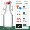image8 Set 16 OZ Swing Top Glass Bottles  Flip Top Beer Brewing Bottles with Stopper for 2nd Fermentation Kombucha Mead Kefir Vanilla Extract Juice Tea Wine  Airtight Cap Lids Bonus 2 Pourers4OZ