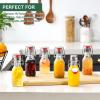 image8 Set 16 OZ Swing Top Glass Bottles  Flip Top Beer Brewing Bottles with Stopper for 2nd Fermentation Kombucha Mead Kefir Vanilla Extract Juice Tea Wine  Airtight Cap Lids Bonus 2 Pourers4OZ