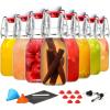 image8 Set 16 OZ Swing Top Glass Bottles  Flip Top Beer Brewing Bottles with Stopper for 2nd Fermentation Kombucha Mead Kefir Vanilla Extract Juice Tea Wine  Airtight Cap Lids Bonus 2 Pourers4OZ