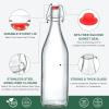 image8 Set 16 OZ Swing Top Glass Bottles  Flip Top Beer Brewing Bottles with Stopper for 2nd Fermentation Kombucha Mead Kefir Vanilla Extract Juice Tea Wine  Airtight Cap Lids Bonus 2 Pourers16OZ