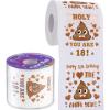 image18th Birthday Gifts for Boys or Girls  Happy Prank Toilet Paper  18th Birthday Decorations Party Supplies Favors  Novelty Bday Present for Him Her Friends  18 Years Old Funny Gag Gift for Guys18thBrown