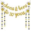 imageCheers ampamp Beers to 30 Years Gold Glitter Banner  30th Birthday Decorations for HimHer  30th Birthday Gifts  30 Years Anniversary Decorations  30th Wedding Party Supplies for MenWomen