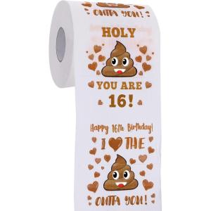 image16th Birthday Gifts for Boy or Girl Toilet Roll Paper  Sweet 16 Birthday Decorations Party Supplies Favors  Funny Bday Present for Him Her Friends  16 Years Old Gift Ideas  Brown16thBrown