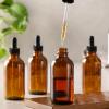 image4 Pack 100ml Dropper Bottles with 2pcs Glass Pipettes1ml  Essential Oils Bottles for Health Personal Care ampamp Beauty  34oz Thick Dark Amber Glass Tincture Bottles with Eye Droppers LeakproofMeasured Dropper