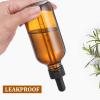image4 Pack 100ml Dropper Bottles with 2pcs Glass Pipettes1ml  Essential Oils Bottles for Health Personal Care ampamp Beauty  34oz Thick Dark Amber Glass Tincture Bottles with Eye Droppers LeakproofMeasured Dropper
