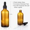 image4 Pack 100ml Dropper Bottles with 2pcs Glass Pipettes1ml  Essential Oils Bottles for Health Personal Care ampamp Beauty  34oz Thick Dark Amber Glass Tincture Bottles with Eye Droppers LeakproofPlus 2 Graduated Pipettes