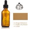 image4 Pack 2 oz Glass Dropper Bottles with Measured Dropper  60ml Dark Blue Tincture Bottles with Calibrated Glass Eye Droppers 1ml  Leakproof Essential Oils Bottles for Health Personal Care ampamp BeautyAmber