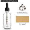 image4 Pack 2 oz Glass Dropper Bottles with Measured Dropper  60ml Dark Blue Tincture Bottles with Calibrated Glass Eye Droppers 1ml  Leakproof Essential Oils Bottles for Health Personal Care ampamp BeautyClear
