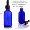 image4 Pack 2 oz Glass Dropper Bottles with Measured Dropper  60ml Dark Blue Tincture Bottles with Calibrated Glass Eye Droppers 1ml  Leakproof Essential Oils Bottles for Health Personal Care ampamp BeautyBlue