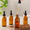 image4 Pack 2 oz Glass Dropper Bottles with Measured Dropper  60ml Dark Blue Tincture Bottles with Calibrated Glass Eye Droppers 1ml  Leakproof Essential Oils Bottles for Health Personal Care ampamp BeautyAmber