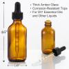 image4 Pack 2 oz Glass Dropper Bottles with Measured Dropper  60ml Dark Blue Tincture Bottles with Calibrated Glass Eye Droppers 1ml  Leakproof Essential Oils Bottles for Health Personal Care ampamp BeautyAmber