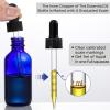 image4 Pack 2 oz Glass Dropper Bottles with Measured Dropper  60ml Dark Blue Tincture Bottles with Calibrated Glass Eye Droppers 1ml  Leakproof Essential Oils Bottles for Health Personal Care ampamp BeautyBlue