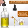 image4 Pack 4oz Glass Dropper Bottles with Measured Dropper  120ml Clear Tincture Bottles with Calibrated Glass Eye Droppers 1ml Leakproof Essential Oil Bottle for Health Personal Care ampamp BeautyClear