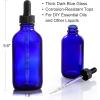 image4 Pack 4oz Glass Dropper Bottles with Measured Dropper  120ml Clear Tincture Bottles with Calibrated Glass Eye Droppers 1ml Leakproof Essential Oil Bottle for Health Personal Care ampamp BeautyBlue