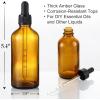 image4 Pack 4oz Glass Dropper Bottles with Measured Dropper  120ml Clear Tincture Bottles with Calibrated Glass Eye Droppers 1ml Leakproof Essential Oil Bottle for Health Personal Care ampamp BeautyAmber
