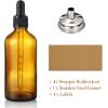 image4 Pack 4oz Glass Dropper Bottles with Measured Dropper  120ml Clear Tincture Bottles with Calibrated Glass Eye Droppers 1ml Leakproof Essential Oil Bottle for Health Personal Care ampamp BeautyAmber