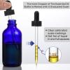 image4 Pack 4oz Glass Dropper Bottles with Measured Dropper  120ml Clear Tincture Bottles with Calibrated Glass Eye Droppers 1ml Leakproof Essential Oil Bottle for Health Personal Care ampamp BeautyBlue