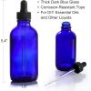 imageAOZITA 4 Pack 4 oz Dropper Bottles with 1 Funnel ampamp 4 Labels  Essential Oils Bottles for Health Personal Care ampamp Beauty  120ml Thick Clear Glass Tincture Bottles with Eye Droppers LeakproofBlue