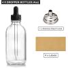 imageAOZITA 4 Pack 4 oz Dropper Bottles with 1 Funnel ampamp 4 Labels  Essential Oils Bottles for Health Personal Care ampamp Beauty  120ml Thick Clear Glass Tincture Bottles with Eye Droppers LeakproofClear