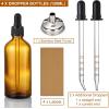 imageAOZITA 4 Pack 4 oz Dropper Bottles with 1 Funnel ampamp 4 Labels  Essential Oils Bottles for Health Personal Care ampamp Beauty  120ml Thick Clear Glass Tincture Bottles with Eye Droppers Leakproofwith 2 1ml Pipettes