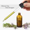 imageAOZITA 4 Pack 4 oz Dropper Bottles with 1 Funnel ampamp 4 Labels  Essential Oils Bottles for Health Personal Care ampamp Beauty  120ml Thick Clear Glass Tincture Bottles with Eye Droppers LeakproofAmber