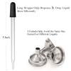 image12 Pack 2 oz Glass Eye Dropper Bottles w 3 Stainless Steel Funnels ampamp 1 Long Pipette Dropper ampamp 24 Labels  60ml Clear Tincture Bottles for Essential Oils Liquids  Leakproof Travel Essential Bottles
