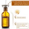 image4 Pack 1 oz Glass Dropper Bottles with Measured Dropper  30ml Dark Amber Tincture Bottles with Graduated Calibrated Glass Eye Droppers 1ml for Essential Oils Liquids  Leakproof Travel BottlesMeasured Dropper