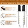 image4 Pack 1 oz Glass Dropper Bottles with Measured Dropper  30ml Dark Amber Tincture Bottles with Graduated Calibrated Glass Eye Droppers 1ml for Essential Oils Liquids  Leakproof Travel BottlesPlus 2 Graduated Pipettes