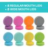imageAOZITA  28 Pack  Plastic Mason Jar Lids Fits Ball Kerr ampamp More  14 Wide Mouth ampamp 14 Regular Mouth  Colored Storage Caps for Canning Jars Dishwasher Safe ampamp Food Grade8W  8R  1