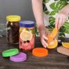 imageAOZITA  28 Pack  Plastic Mason Jar Lids Fits Ball Kerr ampamp More  14 Wide Mouth ampamp 14 Regular Mouth  Colored Storage Caps for Canning Jars Dishwasher Safe ampamp Food Grade8W  8R  2