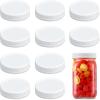 imageAOZITA 10 Pack REGULAR Mouth Mason Jar Lids for Ball Kerr and More  White Plastic Storage Caps for MasonCanning Jars  LeakProof Dishwasher Safe ampamp Food Grade10 Wide Mouth